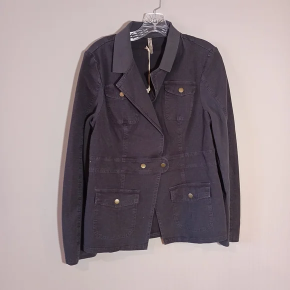 XCVI Lochlyn Structured Fitted Stretch Blazer Jacket in Ashlar Size L New Nwt - Picture 2 of 7